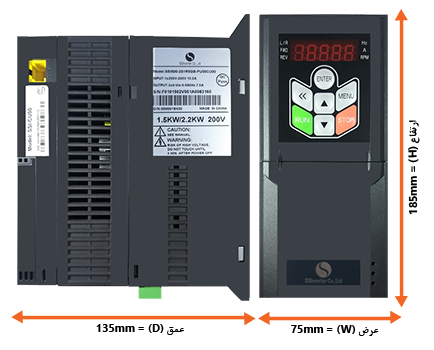 اینورتر ssinverter - مدلSSI800 - تکفاز - توان۰.۳۷ کیلوات