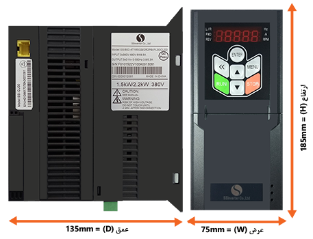 اینورتر ssinverter - مدلSSI800 - سه تکفاز - توان 2.2 کیلوات سنگین کار