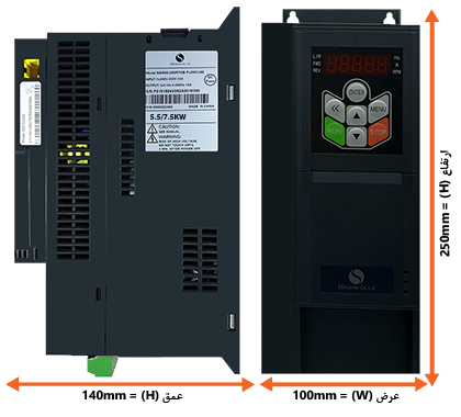 اینورتر ssinverter - مدلSSI800 - سه تکفاز - توان 7.5 کیلوات سنگین کار