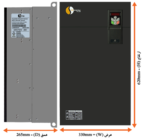 اینورتر ssinverter - مدلSSI800 - سه تکفاز - توان 55 کیلوات سنگین کار
